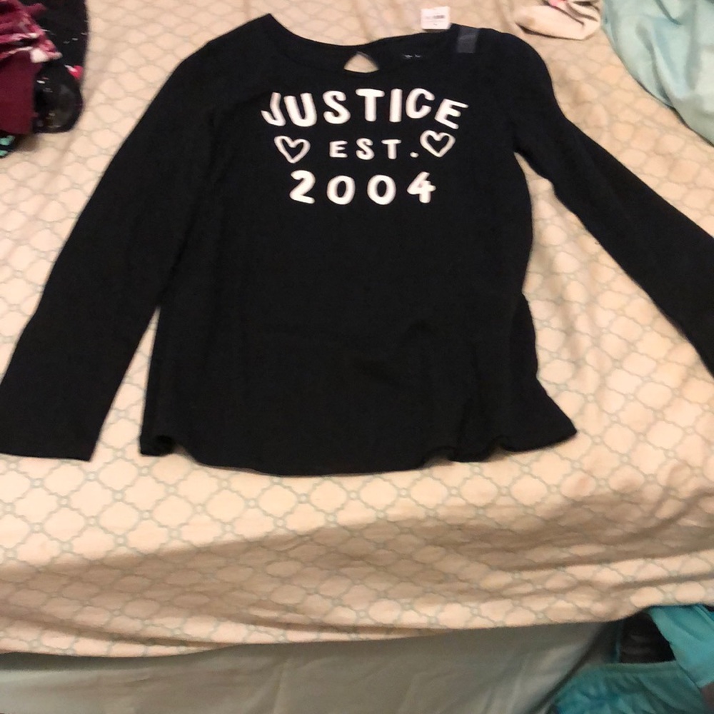 Black and white justice shirt